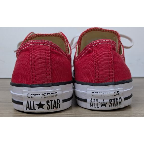 Converse All Star Chuck Taylor Sneakers Womens 8 Mens 6 Red White Canvas Low Top - Picture 8 of 11
